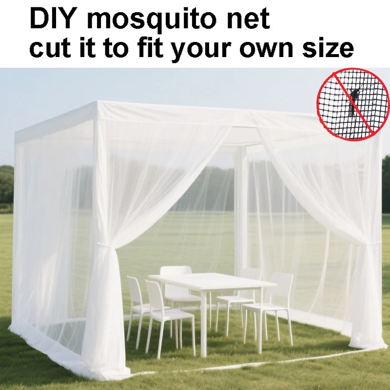 DIY Mosquito Nets Garden Outdoor Camping Mosquito Net Huntting Dormitory Tent Picnic Cut Fit Size 2*3 3*3/4/5/6 5*10m Netting