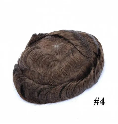 Australia Man Toupee Human Hair Wigs Lace PU Human Hair System Men Wig Hairpiece Indian Human Hair Natural Capillary Prosthesis