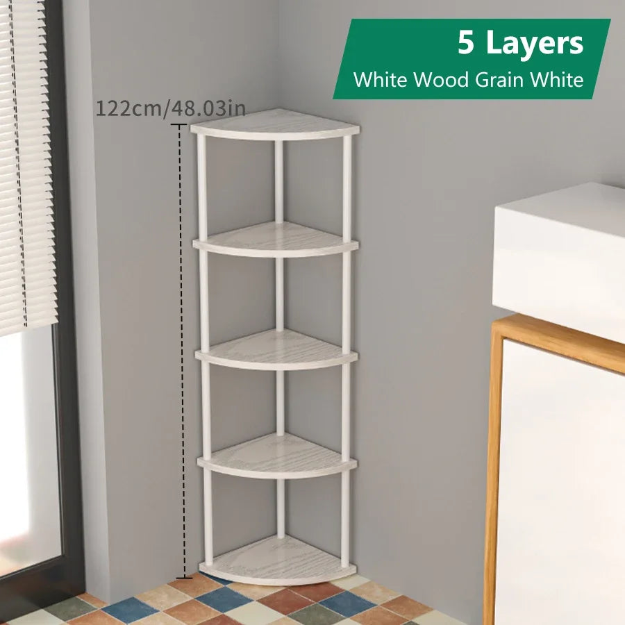 New Storage Shelf Organize Wall Corner Rack Practical Storage Rack Living Room/Kitchen/Bedroom Bookshelf Shelf Plant Rack