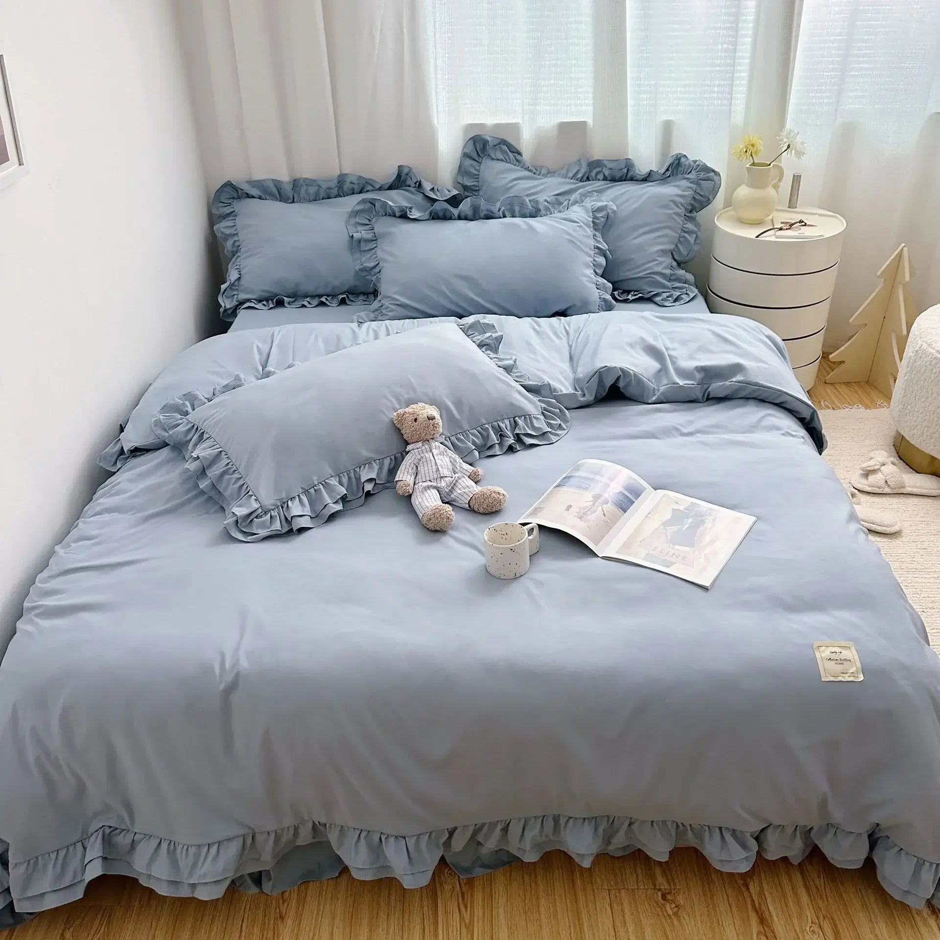 Bedding Set European Simple Large Family Set Large Quilt Cover Home Comfortable Quilt Cover Pillow Cover Bed Sheet