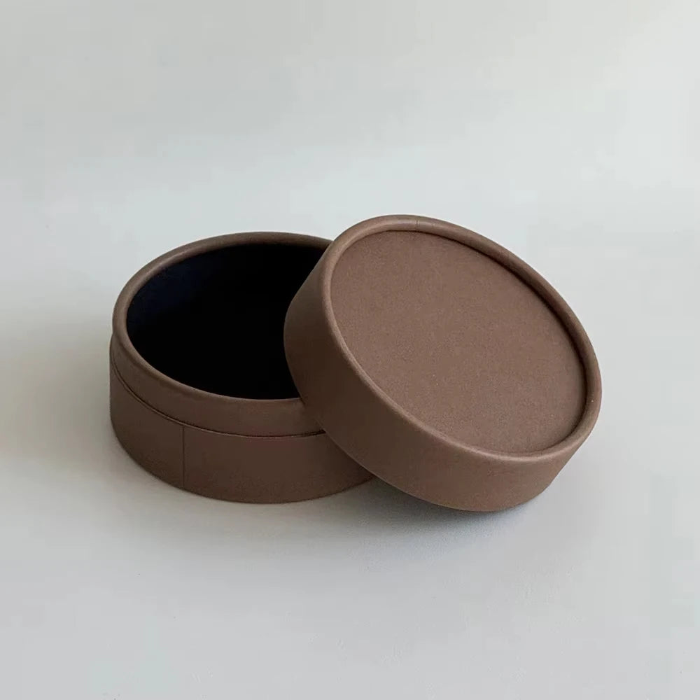 50Pcs/Lot 10x5cm Custom Logo Rigid Cylinder Gift Packaging Boxes for Jewelry Necklace Earrings Keychina Brooch Paper Round Box