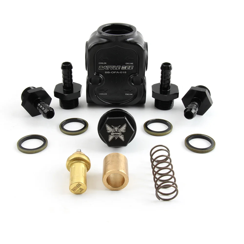 Thermostat Adapter 83C 92C Oil Cooler Thermostat for Engine Transmission Automotive Part Accessory BATTLEBEE BB-OFA-018