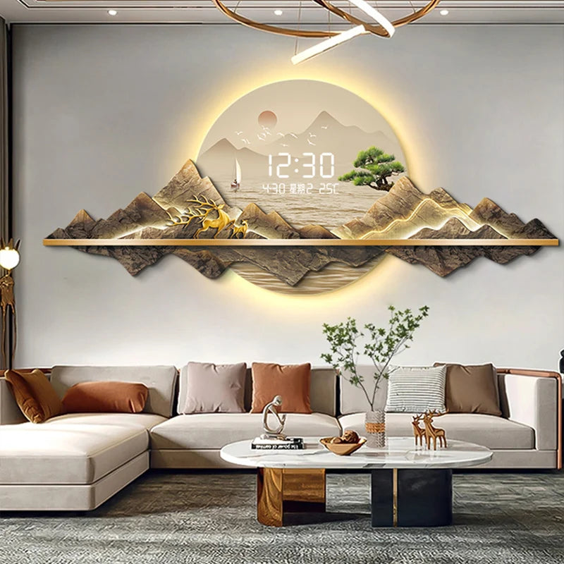 Living Room Wall Clocks Led Art Mural Cute Luxury Xenomorph Restaurant Wall Watch Fashion Creative Horloge Murale Home Decor