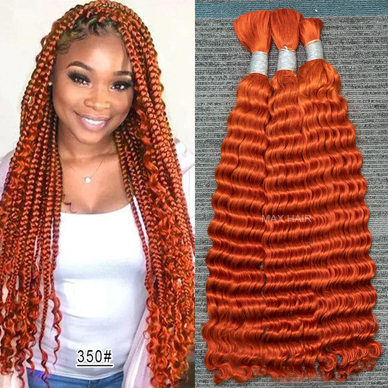 Cuticle Aligned Loose Deep Wave Bulk Human Hair For Braiding Unprocessed No Weft Raw Indian Bundles Human Hair Bulk Extensions
