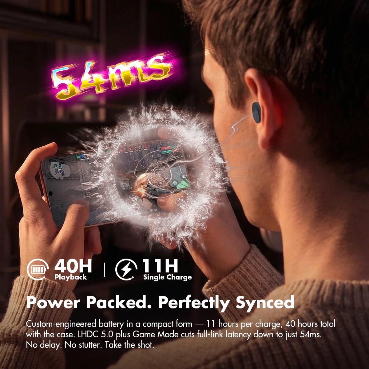 ROSESELSA Ceramics Ultra True Wireless Earbuds, 50dB Hybrid ANC Earphones,4 Mic AI Call, Hi-Res LDAC/LHDC Audio, HR+ Planck Driv