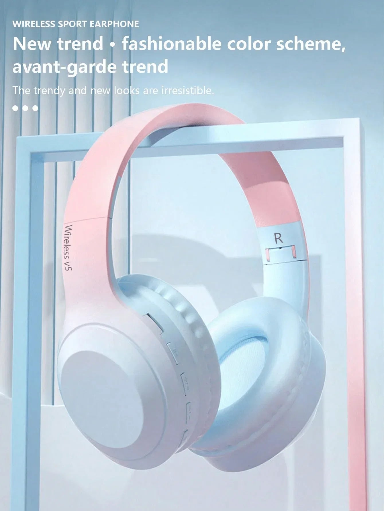 High Fidelity High-resolution Stereoscopic Surround Sound Wireless Bluetooth 5.3 Head Mounted Noise Cancelling Gaming Earphones