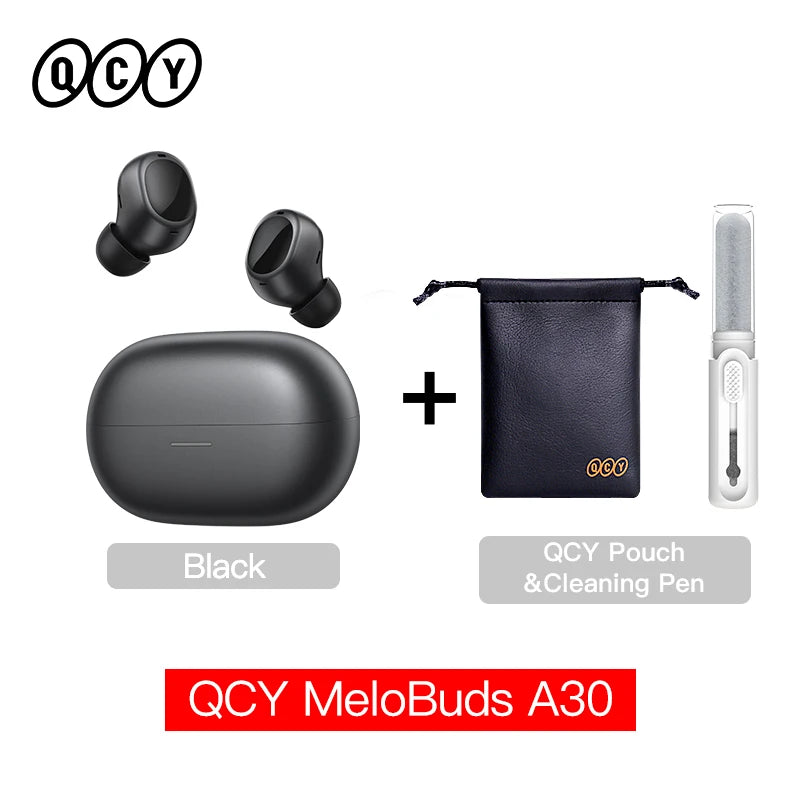 QCY MeloBuds A30 Wireless Earbuds 60dB Adaptive AI Scene ANC 8-Mic 3-Device Connect Bluetooth Earphones LDAC Hi-Res Headphones