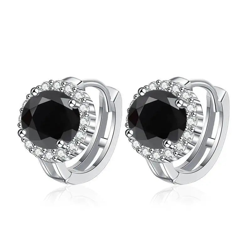 TY 0.5ct 1ct Pink Moissanite Earrings Women S925 Silver Black Blue Green Grey Rainbow Lab Diamond Wedding Studs Earring