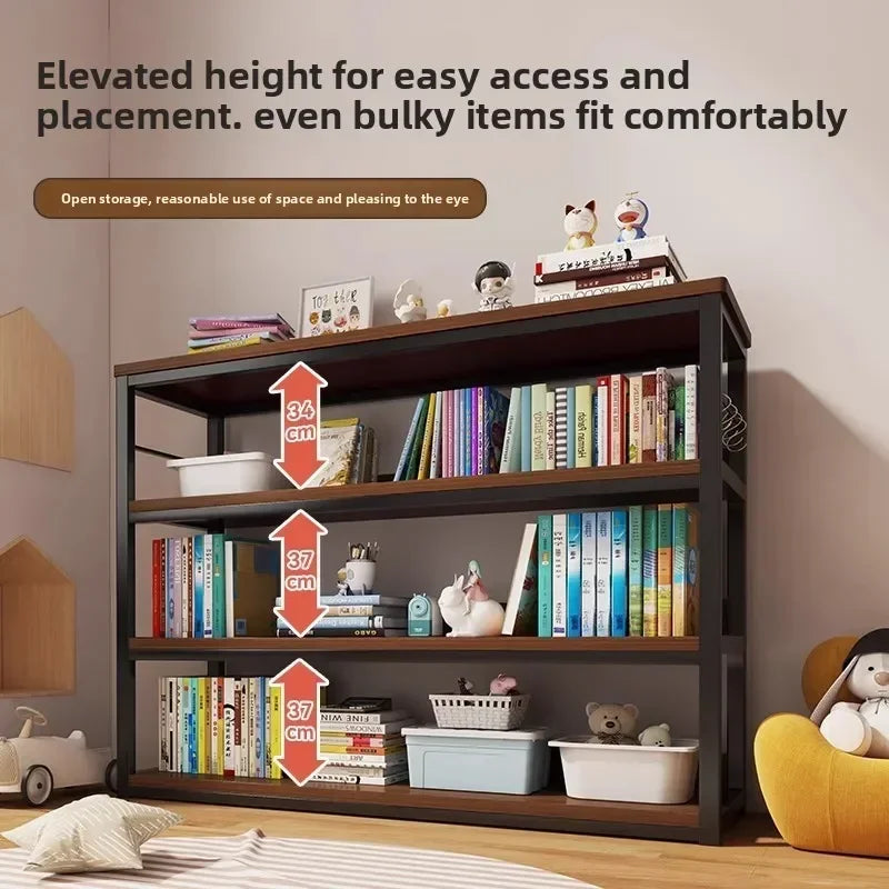 Bookshelf Floor-to-ceiling shelf Integrated wall-to-wall multi-layer storage rack Bedroom wall display cabinet Office shelf