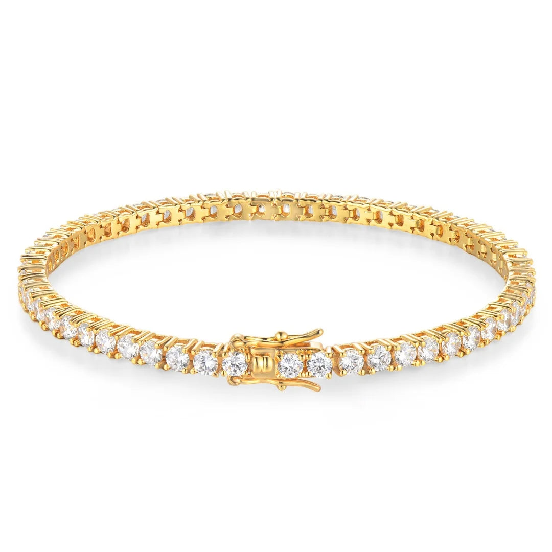 D VVS1 Moissanite Tennis Bracelet Original s925 Sterling Silver Plated 18k White Gold with GRA Necklace for Women Man