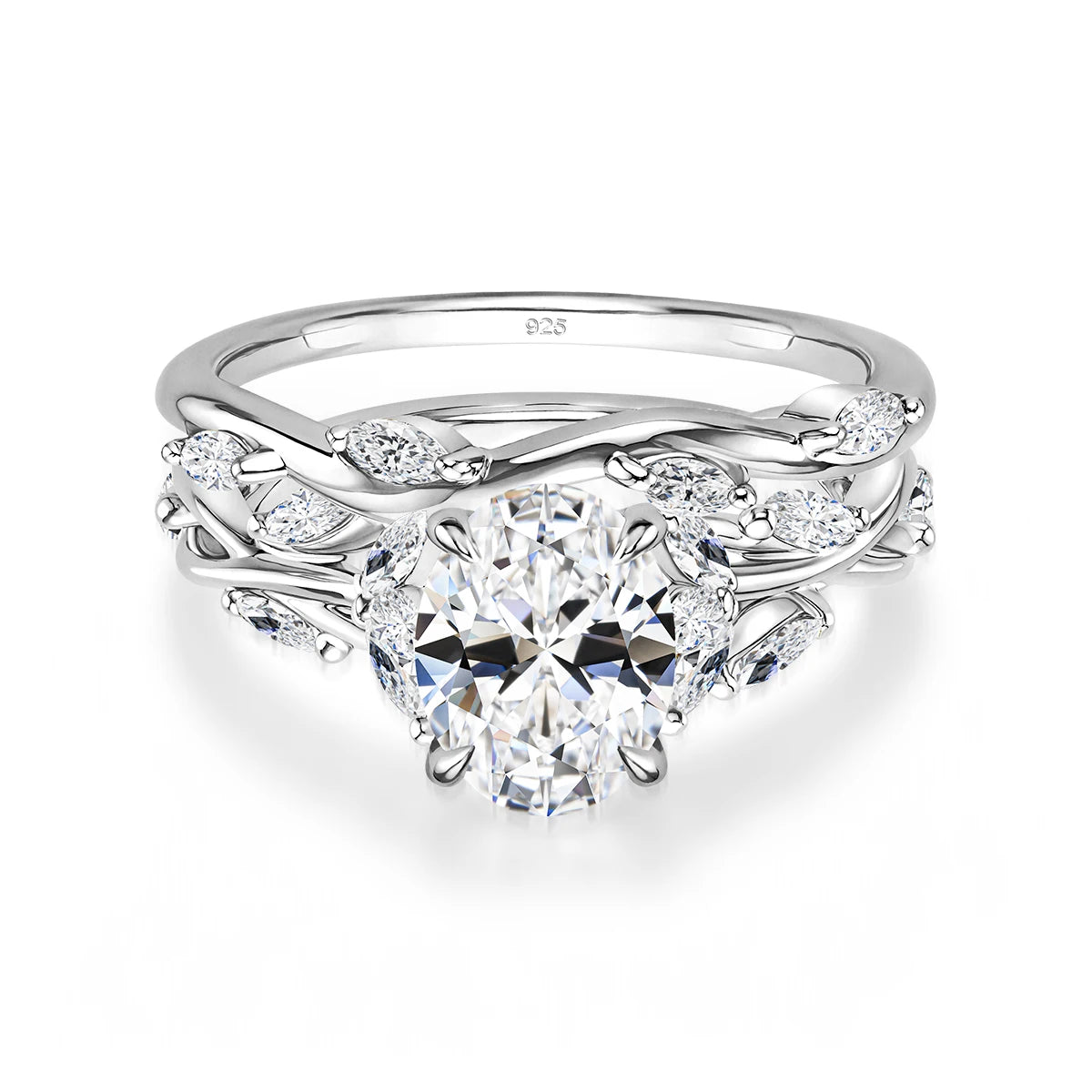 Luxury Quality 14K Gold Filled 3CT Marquise Cut Moissanite Wedding Ring D Color Certified Silver 925 Anniversary Jewelry for her