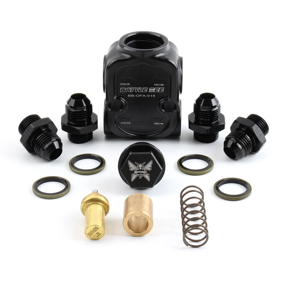 Thermostat Adapter 83C 92C Oil Cooler Thermostat for Engine Transmission Automotive Part Accessory BATTLEBEE BB-OFA-018