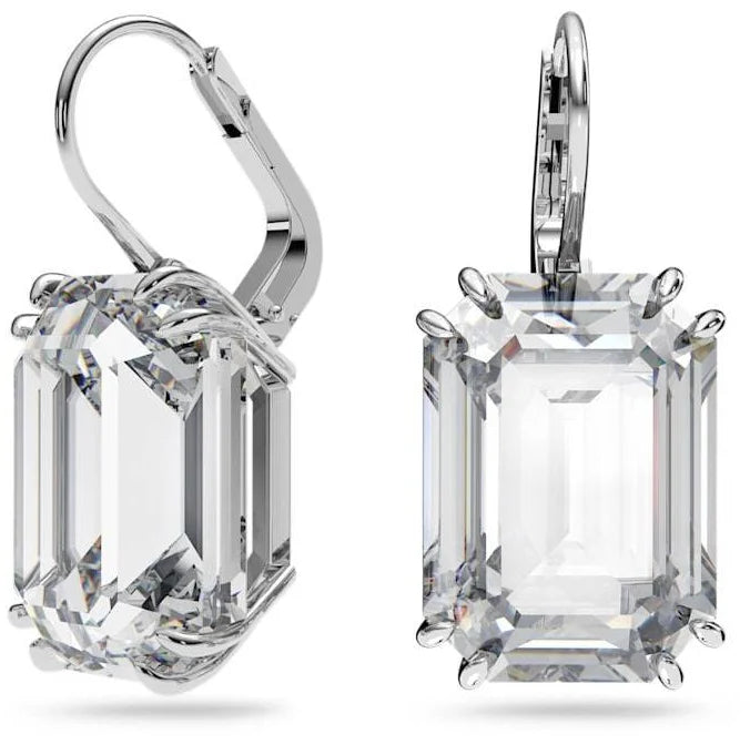 Original white crystal clip earrings, women's fashion trend earrings, jewelry accessories, birthday party gifts