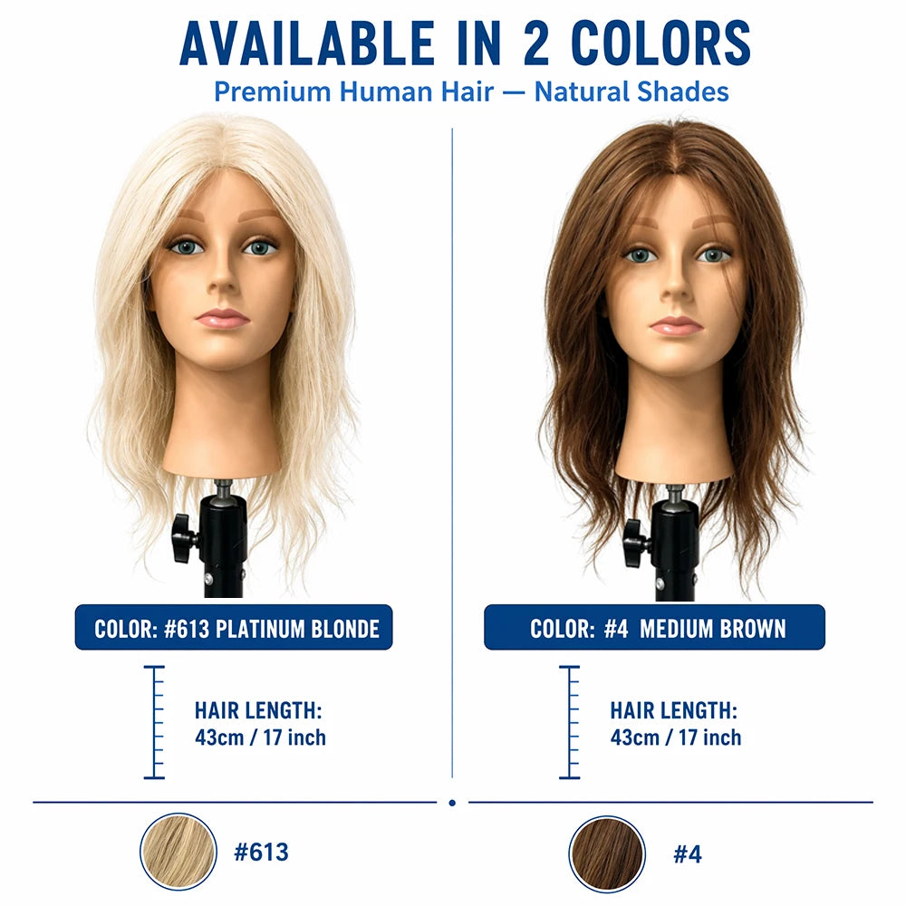 Full Real Hair Salon Practice Head Model Human Model Model Head Wig Head Model, Curly Hair, Dyed Hair
