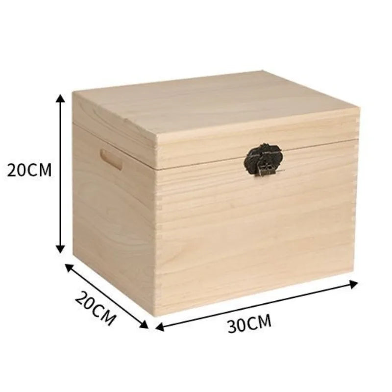 Wood Storage Box Wooden Accessory Storage Boxes Large Organizer Containers Modern Multifunctional Organization Bin with Lid