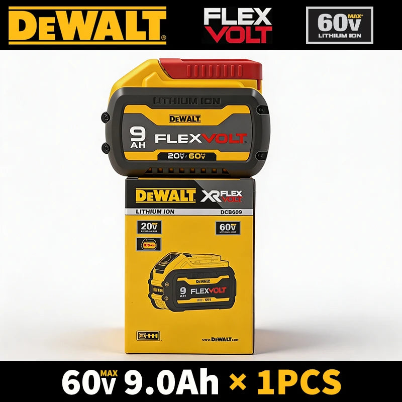 Dewalt 20V/60V 9Ah FlexVolt Lithium Ion Battery Dual Volt 180Wh Replacement Tool Battery Charger Combo Available DCB609 DCB606
