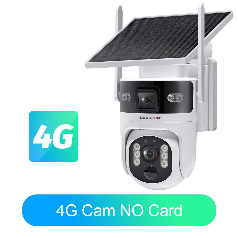 LS VISION Outdoor Surveillance Camera Wifi Security Cameras 4G 24/7 Recording AOV+PIR Human Detection Auto Tracking UBOX Pro