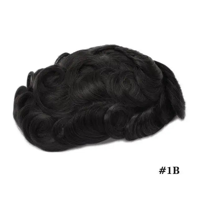 Men Toupee Capillary Prothesis Lace PU Indian Human Hair Wig for Man Australia Toupee Hairpiece Natural Hair System Durable Wigs