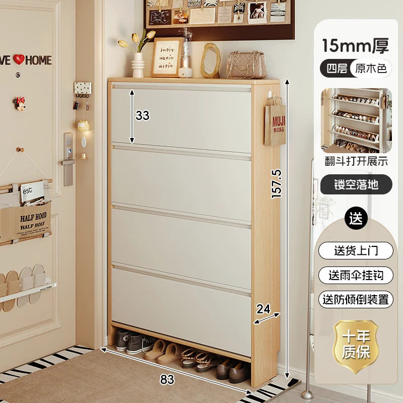 Storage Entrance Shoe Rack Organizer Living Room Hallway Hotel Shoe Rack Modern Wooden Organizador Zapatos Home Furniture