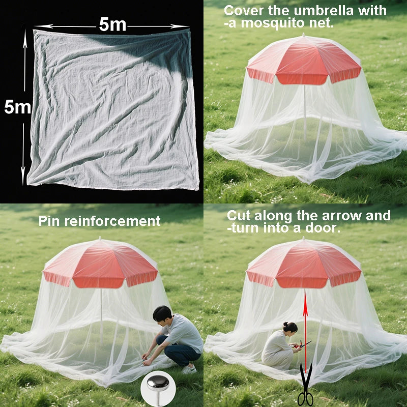 DIY Mosquito Nets Garden Outdoor Camping Mosquito Net Huntting Dormitory Tent Picnic Cut Fit Size 2*3 3*3/4/5/6 5*10m Netting