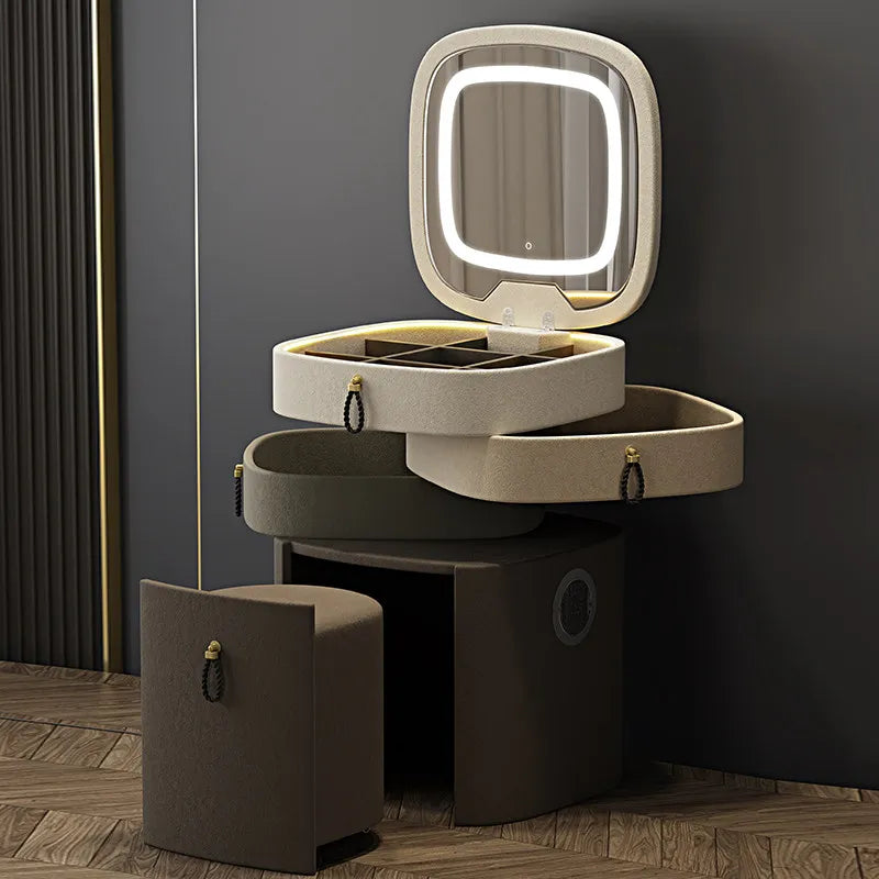 Glamour Elegant Quality Dressing Table Creative Aesthetic Nordic Makeup Vanities Storage Tocadores Maquillaje Bedroom Furniture