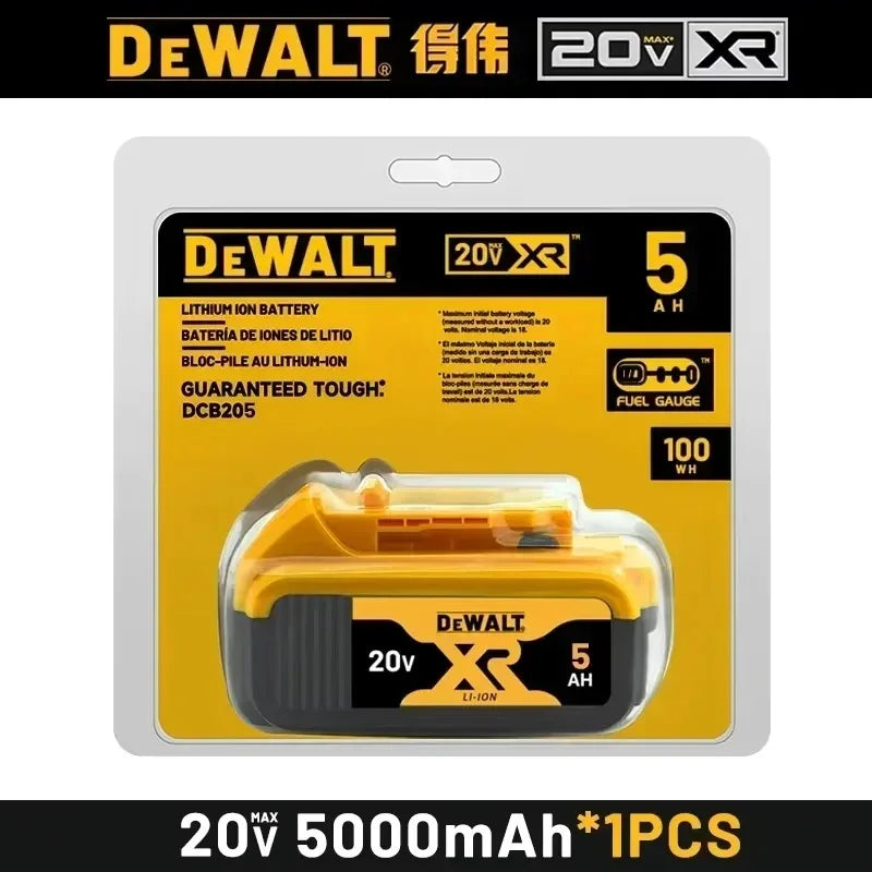 DeWalt 100% Original Battery 20V 6000mAh Li Ion Battery For DCB206 DCB205 DCB204 DCB200 DeWalt Power Tools Battery Air Transport
