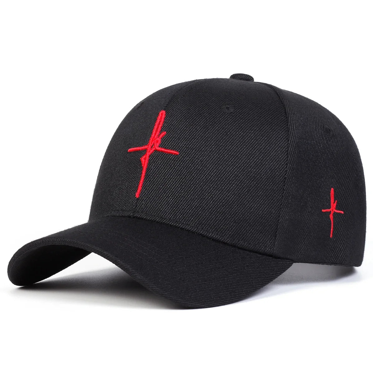 Unisex Personality Cross Embroidery Baseball Caps Spring Autumn Outdoor Adjustable Casual Hats Sunscreen Hat