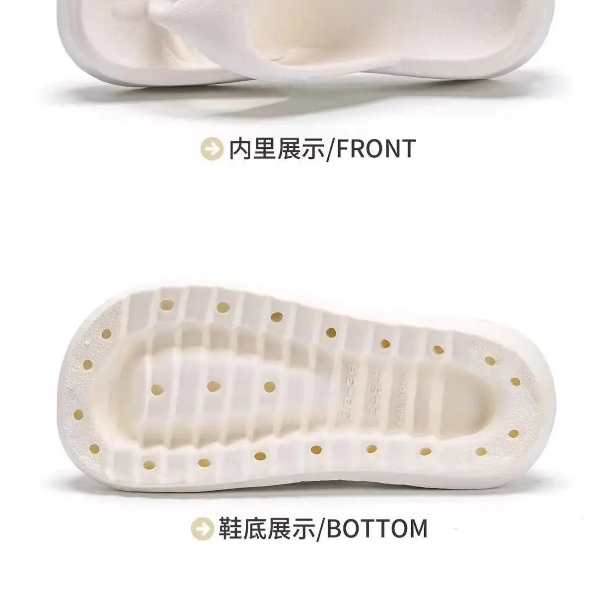 Platform Flip Flops for Women: Thick Cushioned Sole, Beach Slipper, Home Comfort, Summer Sandals