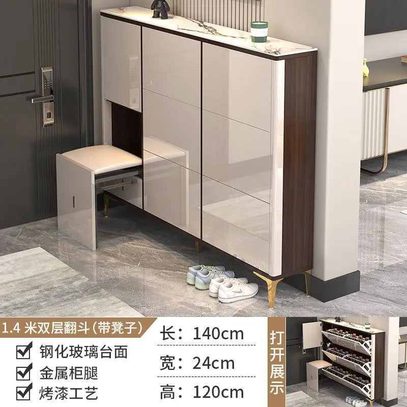 Luxury Ultra-thin Shoe Cabinet Organizer Storage Living Room Display Modern Shoe Shelf Slippers Muebles Shoemakers Furniture