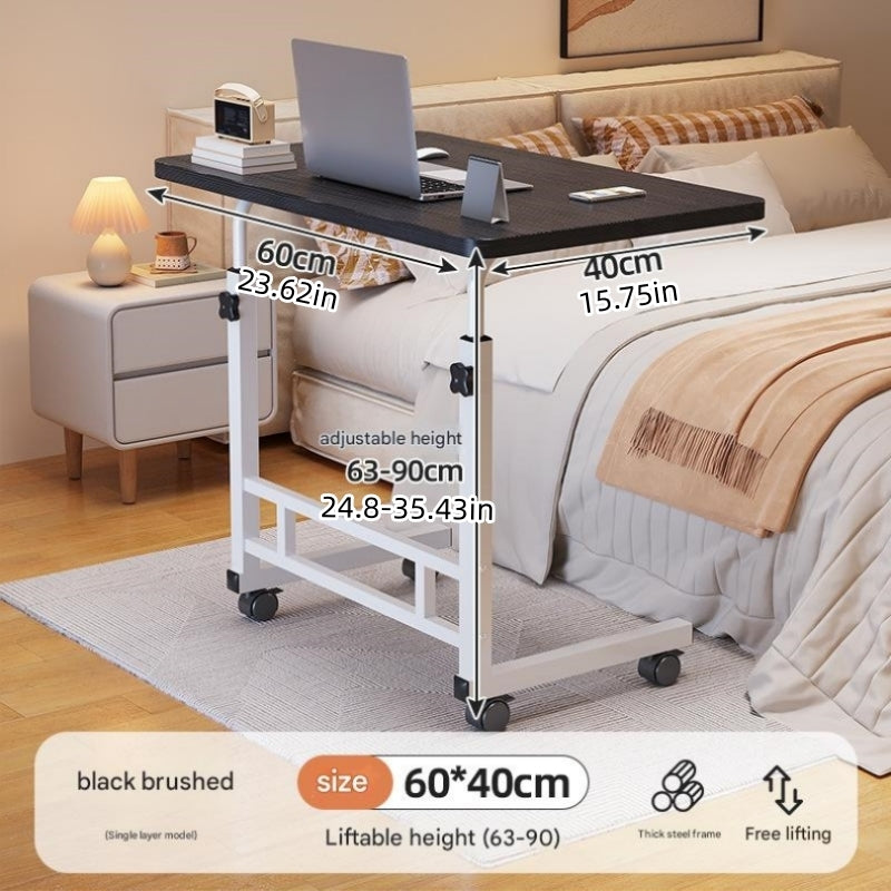 Multifunctional Standing Desk, Height Adjustable 23.62-35.43 Inches, Ergonomic Mobile Computer Desk with Casters, Stable and Comfortable, Sturdy and Durable, Easy to Assemble, Spacious Study Desk Suitable for Home Office and
