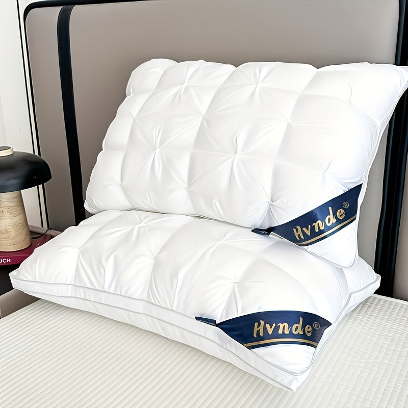 2-Pack Luxury Hotel Collection Pillows: Ultra-Supportive for Deep Sleep & Neck, Resilient High-Loft Core, Hypoallergenic Plush Cover, Cooling, Neck Pillows & All-Season Comfort - Ideal Gift