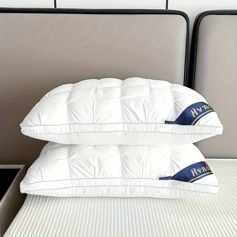 2-Pack Luxury Hotel Collection Pillows: Ultra-Supportive for Deep Sleep & Neck, Resilient High-Loft Core, Hypoallergenic Plush Cover, Cooling, Neck Pillows & All-Season Comfort - Ideal Gift