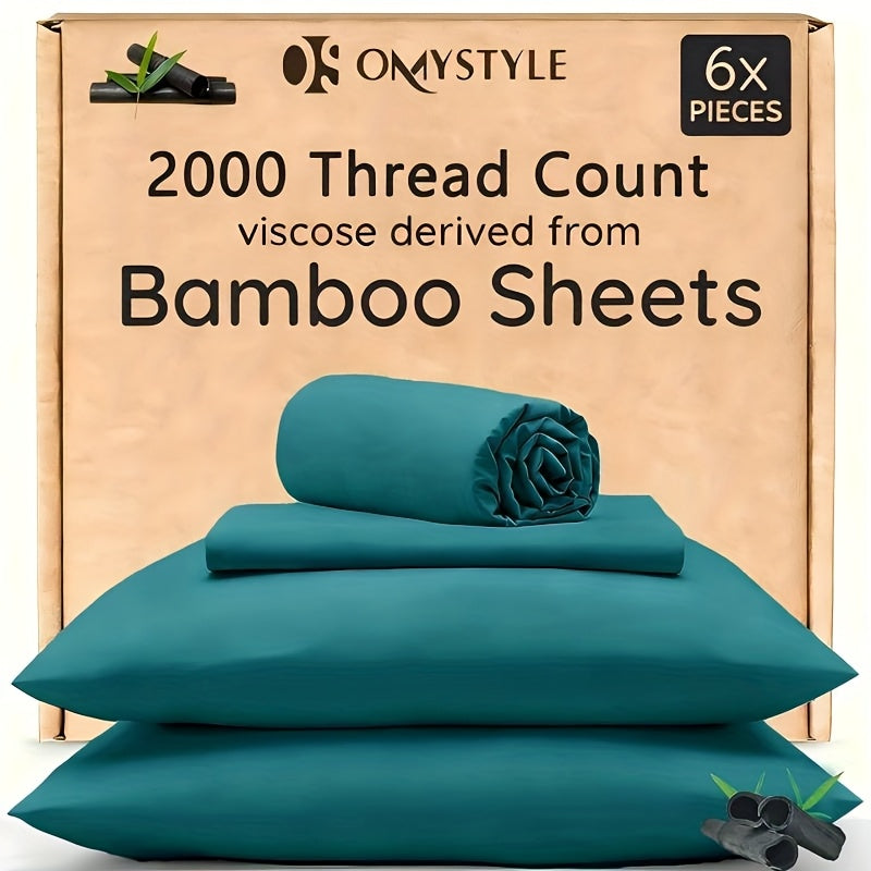 4pcs/6pcs Bamboo Cooling Children Bedding - Breathable And Comfortable - Fit for Hot Sleepers And Sweats, Pillowcases, Flat Sheet And Fitted Sheet - A Perfect Gift