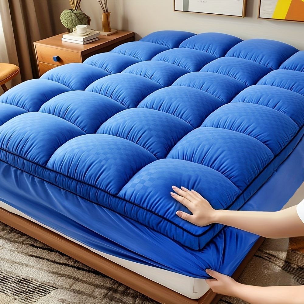 Extra-Thick Mattress Cover with Cushioning Topper - Spill-Proof & Stain-Resistant Bed Suitable for Bedrooms, Student Dorms,, - Machine Washable Breathable Cover Fits All Bed Sizes (No)