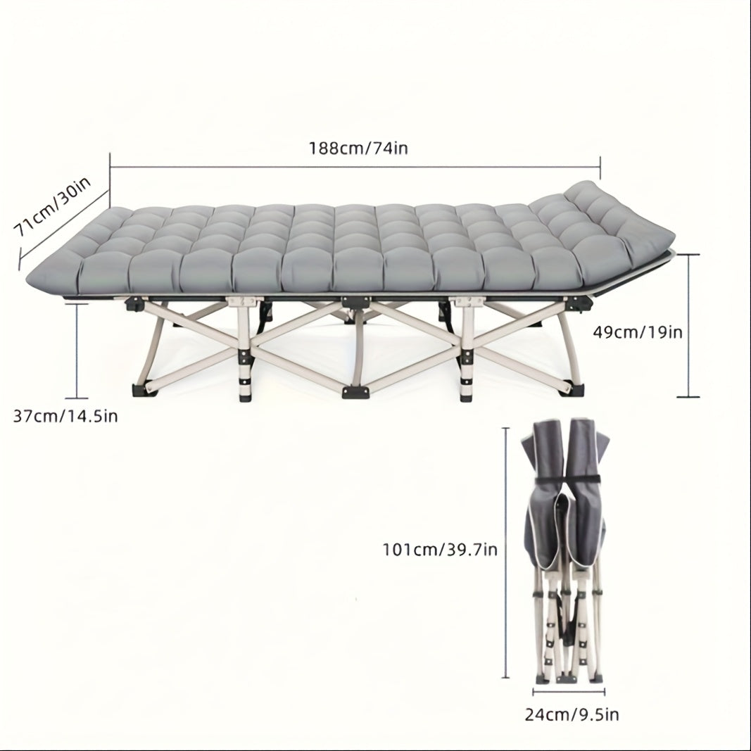 Heavy-Duty Folding Bed Measuring 8 to 10 Feet, with a Height of 70.4 to 74 Inches And Weight Capacities of 450, 500, 550, Or 600 Pounds. This Portable Guest Bed Comes with a Flip-Up Mattress Included