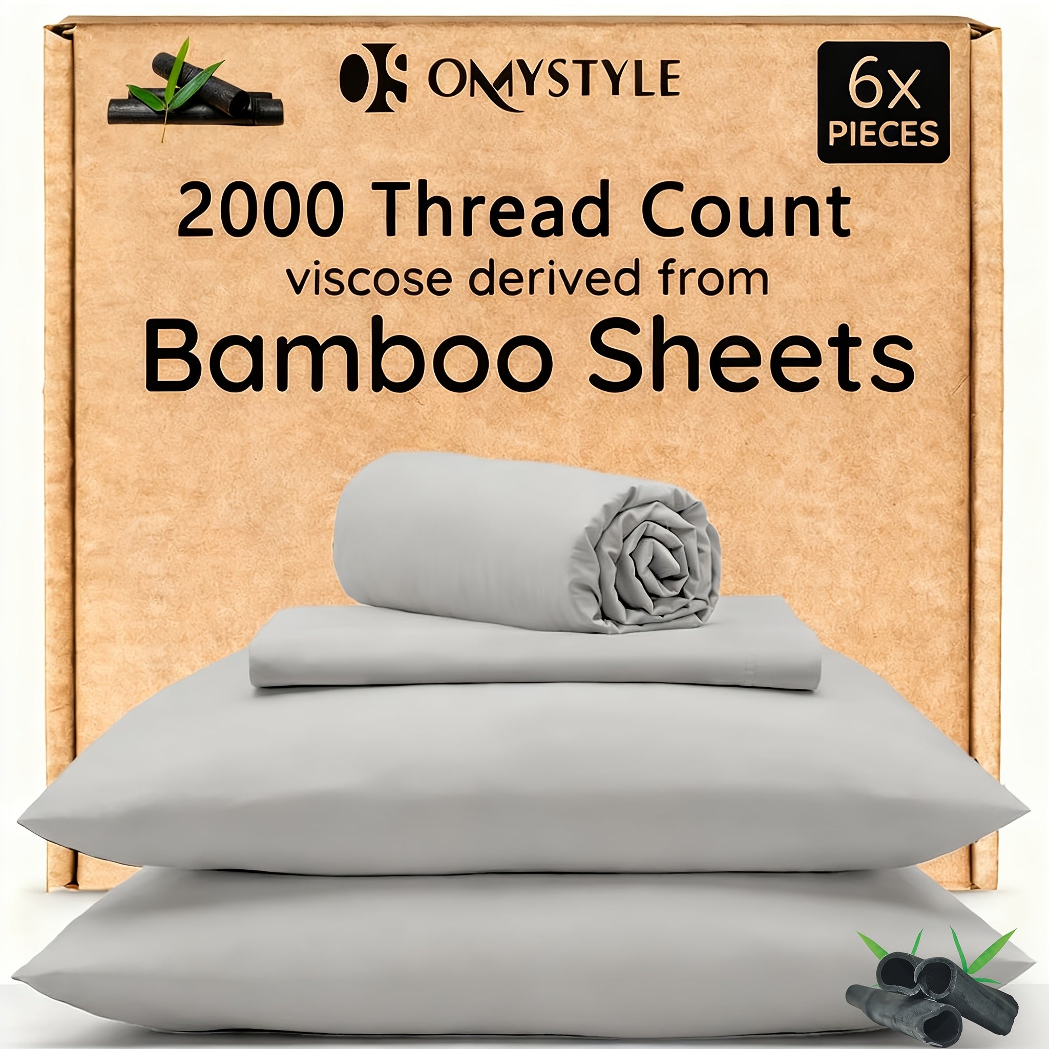 4pcs/6pcs Bamboo Cooling Children Bedding - Breathable And Comfortable - Fit for Hot Sleepers And Sweats, Pillowcases, Flat Sheet And Fitted Sheet - A Perfect Gift